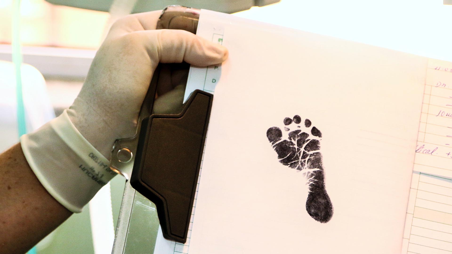 baby's footprint after birth